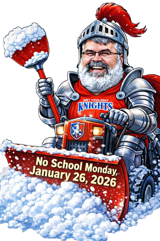 Mr. J in a Knights costume on a tractor (AI generated)